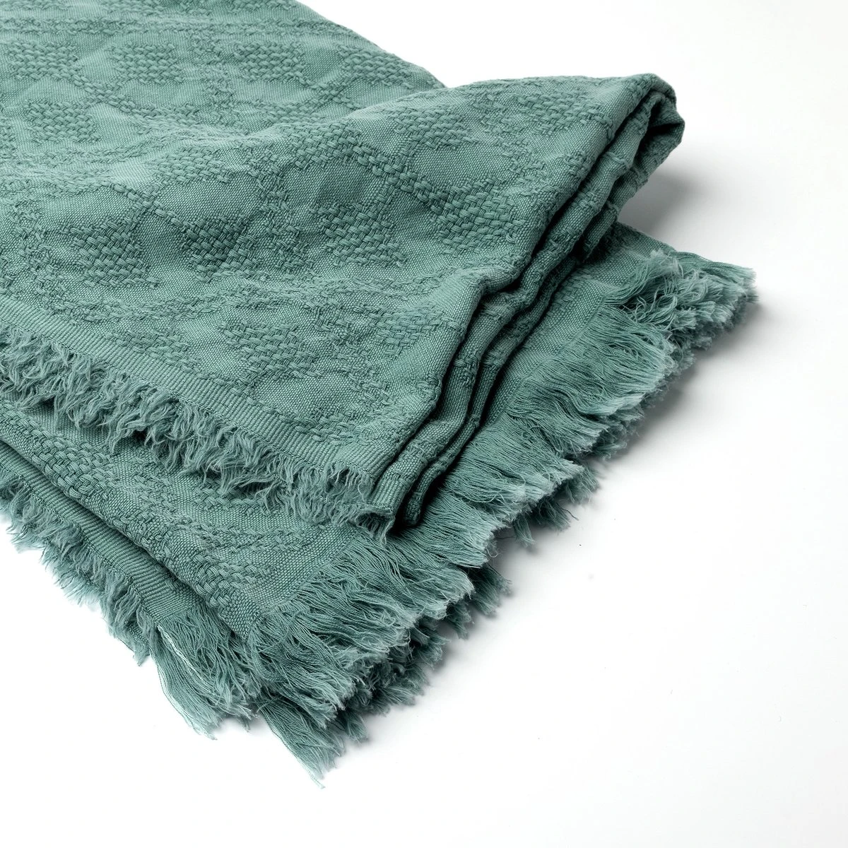 Dutch Decor - BELLE - Plaid Van Katoen 130x180 Cm Sagebrush Green - Groen - Deken 7 Dutch Decor - BELLE - Plaid Van Katoen 130x180 Cm Sagebrush Green - Groen - Deken - Afbeelding 5