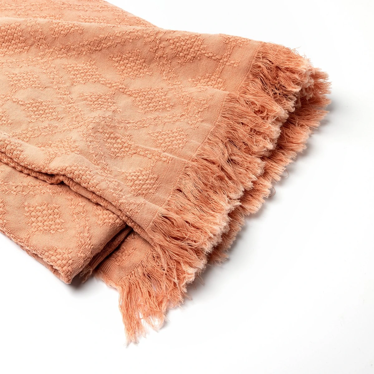 Dutch Decor - BELLE - Plaid Van Katoen 130x180 Cm Muted Clay - Roze - Deken 4 Dutch Decor - BELLE - Plaid Van Katoen 130x180 Cm Muted Clay - Roze - Deken - Afbeelding 2