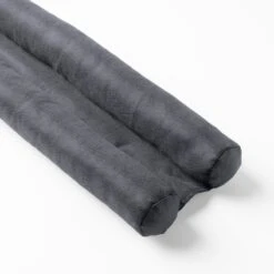 Dutch Decor - TITO - Dubbele Tochtstopper - 80x16 Cm - Charcoal Gray - Antraciet - Hoogte 5 Cm - Tochtrol Voor Binnen - Tochthond - Tochtkussen