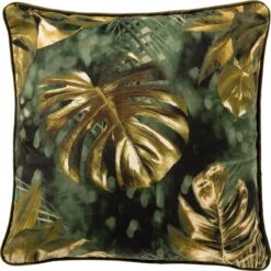 BABEL - Kussenhoes Velvet Chive 45x45 Cm - Groen - Exclusief Binnenkussen