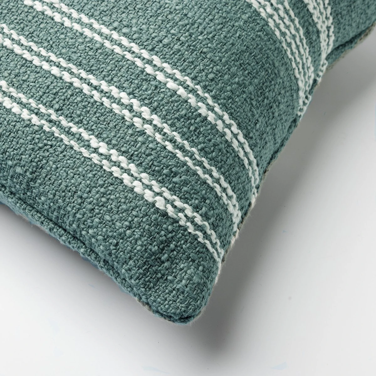 RIZA - Kussenhoes Van Katoen 45x45 Cm Sagebrush Green - Groen - Met Rits 4 RIZA - Kussenhoes Van Katoen 45x45 Cm Sagebrush Green - Groen - Met Rits - Afbeelding 2