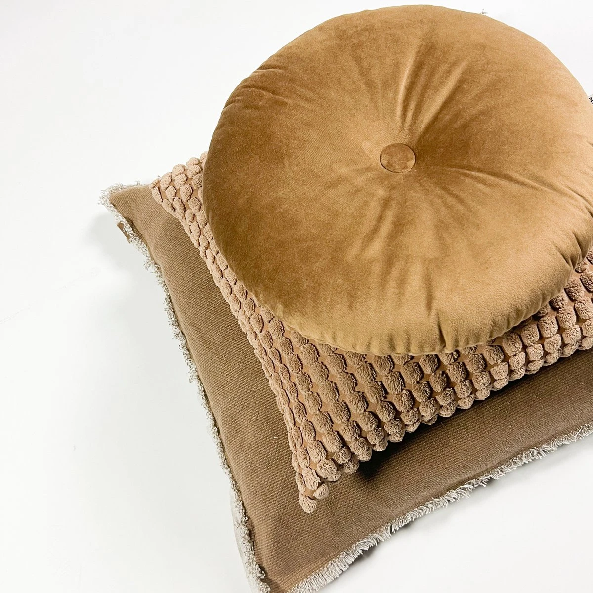 BURTO - Kussenhoes Van Gewassen Katoen Tobacco Brown 60x60 Cm - Bruin - Exclusief Binnenkussen 5 BURTO - Kussenhoes Van Gewassen Katoen Tobacco Brown 60x60 Cm - Bruin - Exclusief Binnenkussen - Afbeelding 3