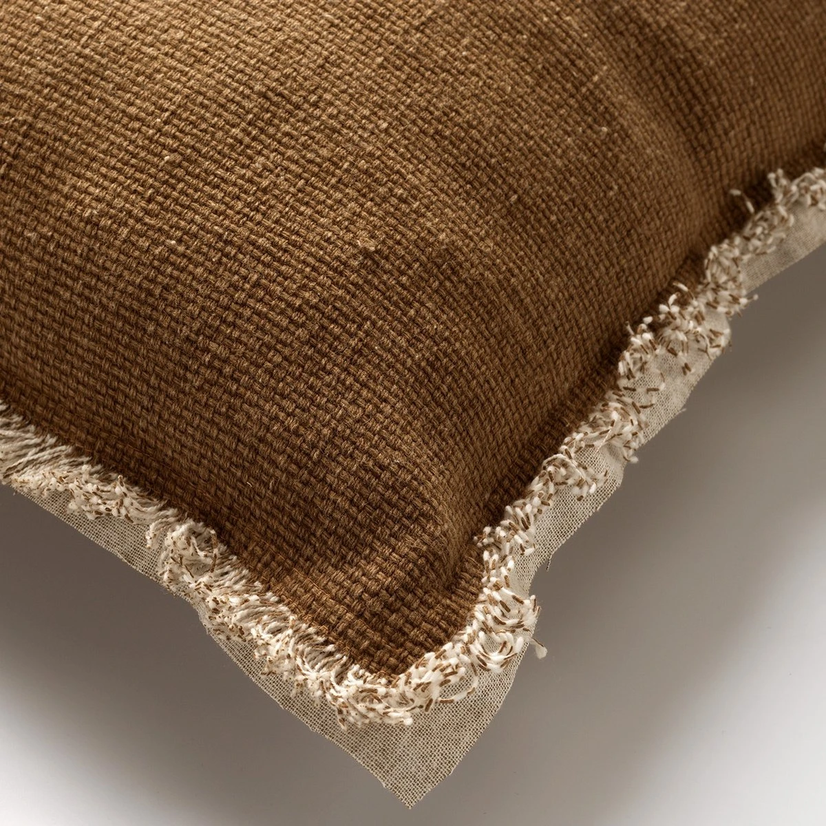 BURTO - Kussenhoes Van Gewassen Katoen Tobacco Brown 60x60 Cm - Bruin - Exclusief Binnenkussen 8 BURTO - Kussenhoes Van Gewassen Katoen Tobacco Brown 60x60 Cm - Bruin - Exclusief Binnenkussen - Afbeelding 6