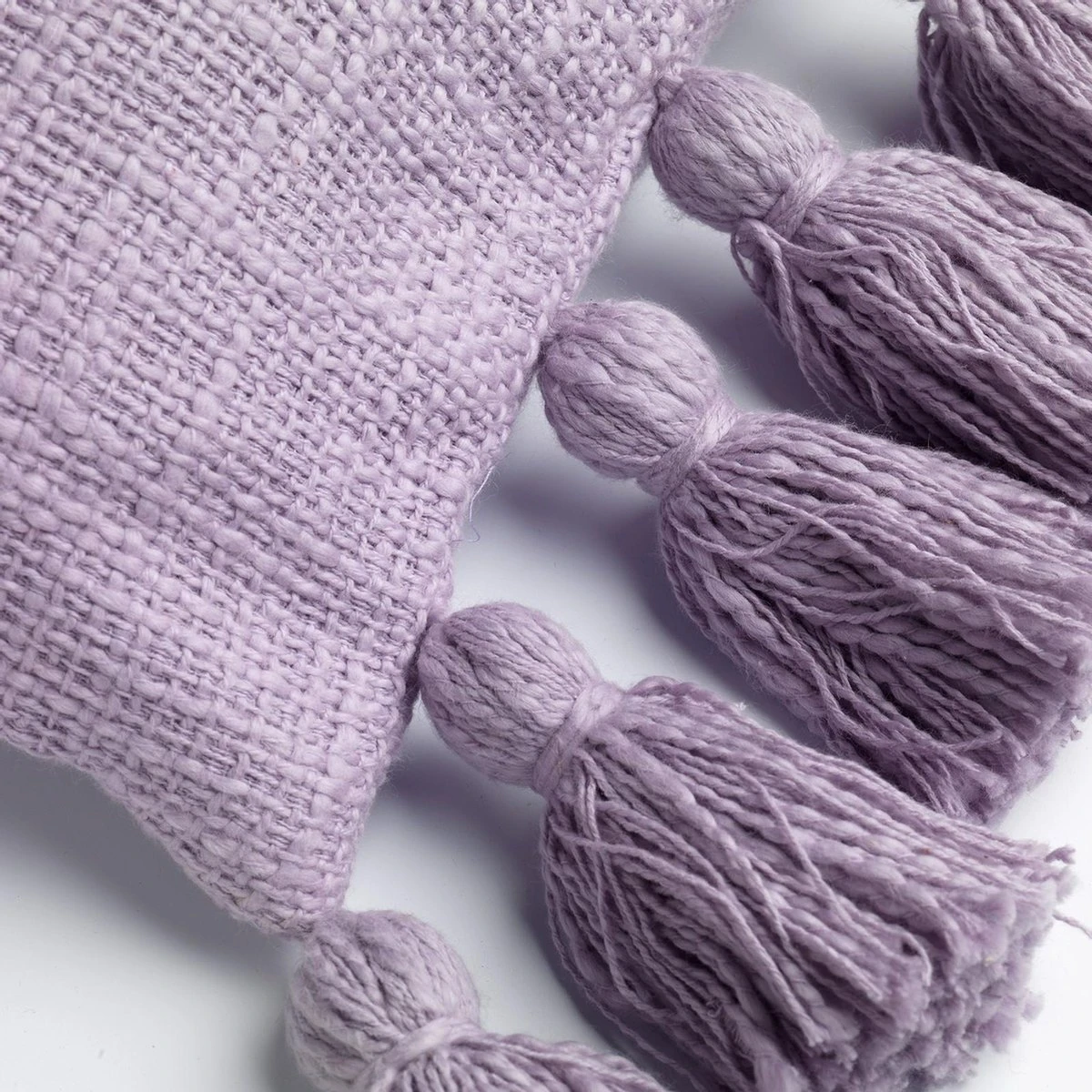 RUBY - Sierkussen Katoen 45x45 Cm - Lavender Frost - Paars - Pasteltint - Met Flosjes - Inclusief Binnenvulling 4 RUBY - Sierkussen Katoen 45x45 Cm - Lavender Frost - Paars - Pasteltint - Met Flosjes - Inclusief Binnenvulling - Afbeelding 2