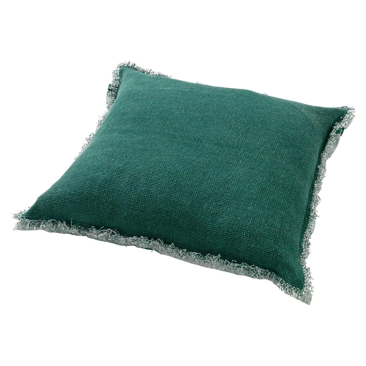 BURTO - Sierkussen Van Gewassen Katoen Sagebrush Green 60x60 Cm - Groen - Inclusief Binnenkussen 9 BURTO - Sierkussen Van Gewassen Katoen Sagebrush Green 60x60 Cm - Groen - Inclusief Binnenkussen - Afbeelding 7