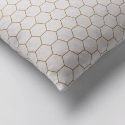 HONINGRAAT - Kussenhoes Katoen 45x45 Cm - Wit - Honingraat Patroon - Met Rits -Dutch Decor 1200x1200 606