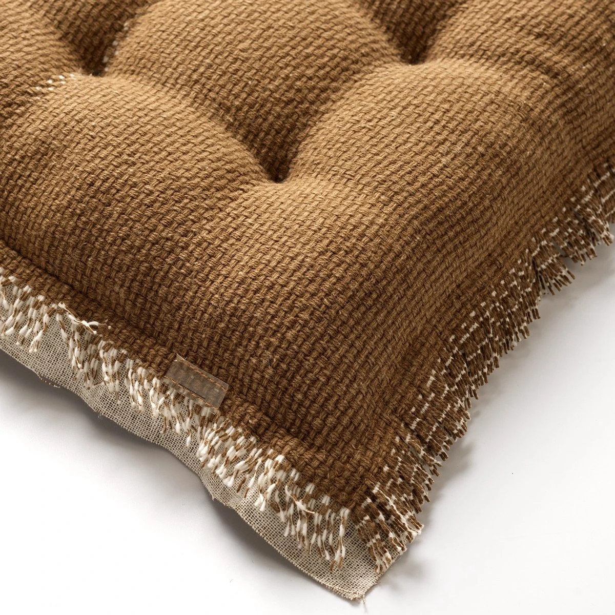 Set Van 4 - Dutch Decor BURTO - Stoelkussen Van Gewassen Katoen Tobacco Brown 40x40 Cm - Bruin - Zitkussen 4 Set Van 4 - Dutch Decor BURTO - Stoelkussen Van Gewassen Katoen Tobacco Brown 40x40 Cm - Bruin - Zitkussen - Afbeelding 2