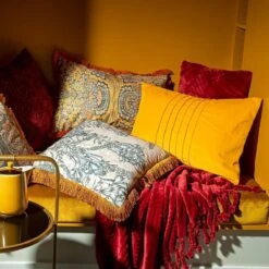 PAX - Sierkussen Velvet 40x60 Cm Golden Glow - Geel - Inclusief Binnenkussen -Dutch Decor 1200x1200 618