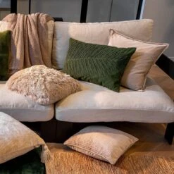 LENNY - Kussenhoes Van Katoen 40x60 Cm Chive - Groen - Exclusief Binnenkussen -Dutch Decor 1200x1200 683