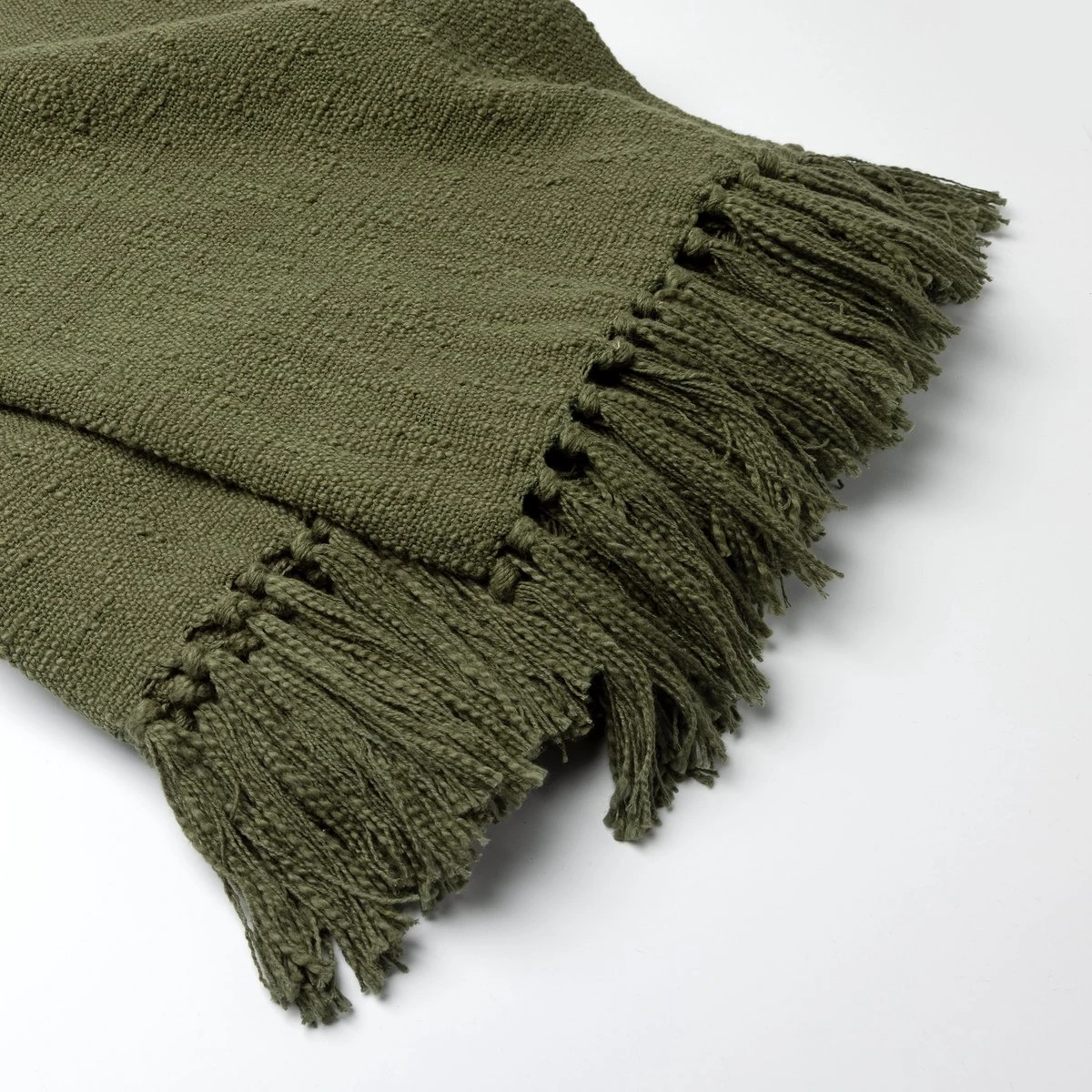 Dutch Decor - JUNE - Plaid Van Katoen 140x180 Cm Chive - Groen - Deken 4 Dutch Decor - JUNE - Plaid Van Katoen 140x180 Cm Chive - Groen - Deken - Afbeelding 2