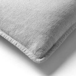 BOWIE - Kussenhoes Gewassen Katoen 45x45 Cm - Micro Chip - Lichtgrijs - Met Rits -Dutch Decor 1200x1200 778