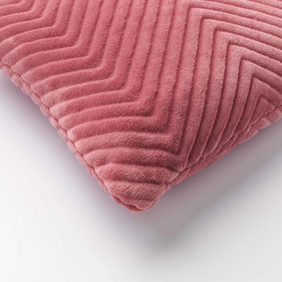 ZICO - Kussenhoes Zigzag 45x45 Cm Dusty Rose - Roze - Superzacht - Met Rits 4 ZICO - Kussenhoes Zigzag 45x45 Cm Dusty Rose - Roze - Superzacht - Met Rits - Afbeelding 2