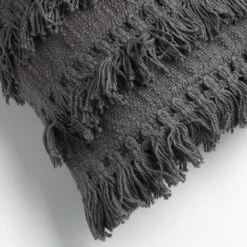 FARA - Kussenhoes Katoen 40x60 Cm - Charcoal Gray - Grijs - Met Rits -Dutch Decor 1200x1200 809