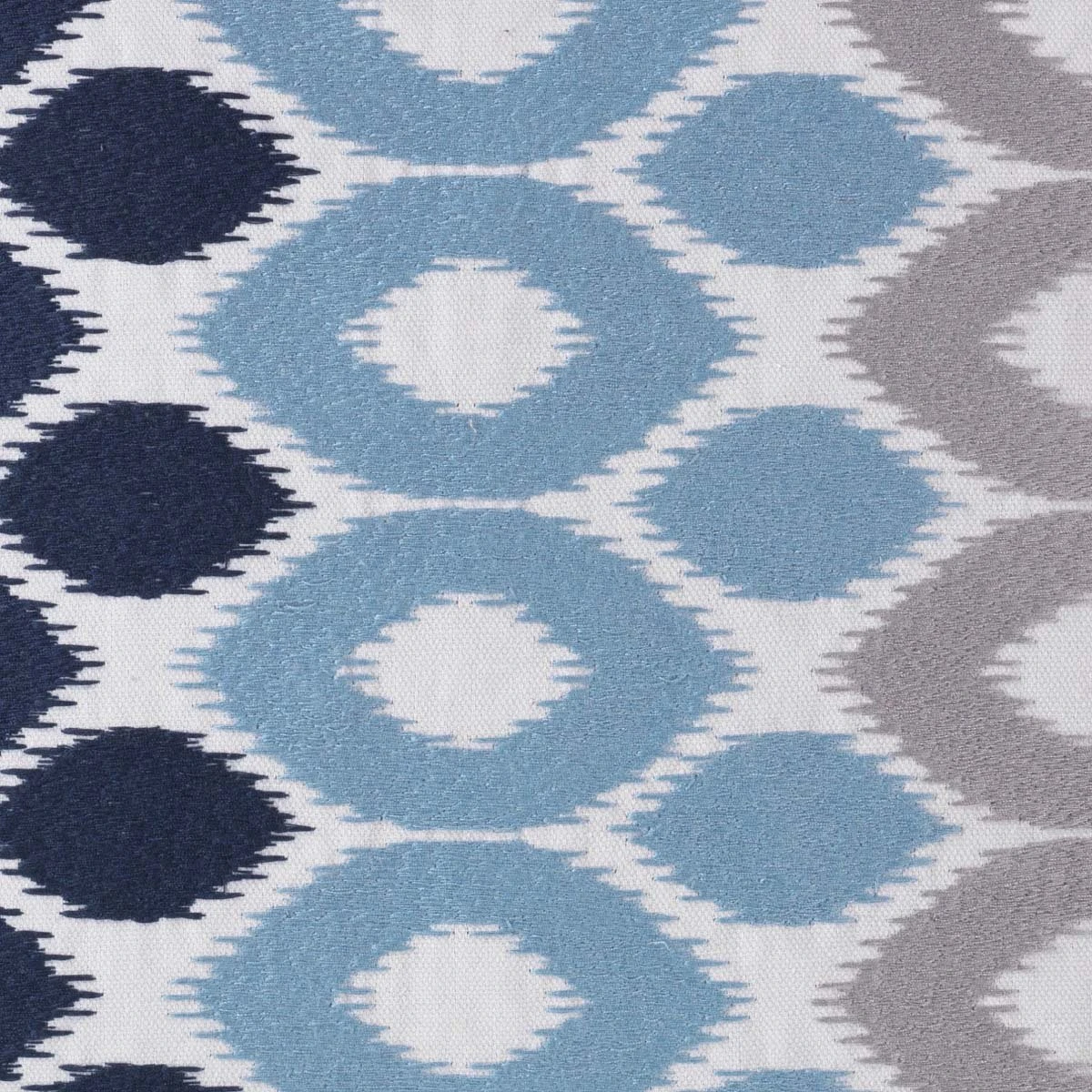 EGEA - Kussenhoes Geborduurd 45x45 Cm - Lichtgrijs - Lichtblauw - Donkerblauw - Exclusief Binnenkussen 5 EGEA - Kussenhoes Geborduurd 45x45 Cm - Lichtgrijs - Lichtblauw - Donkerblauw - Exclusief Binnenkussen - Afbeelding 3