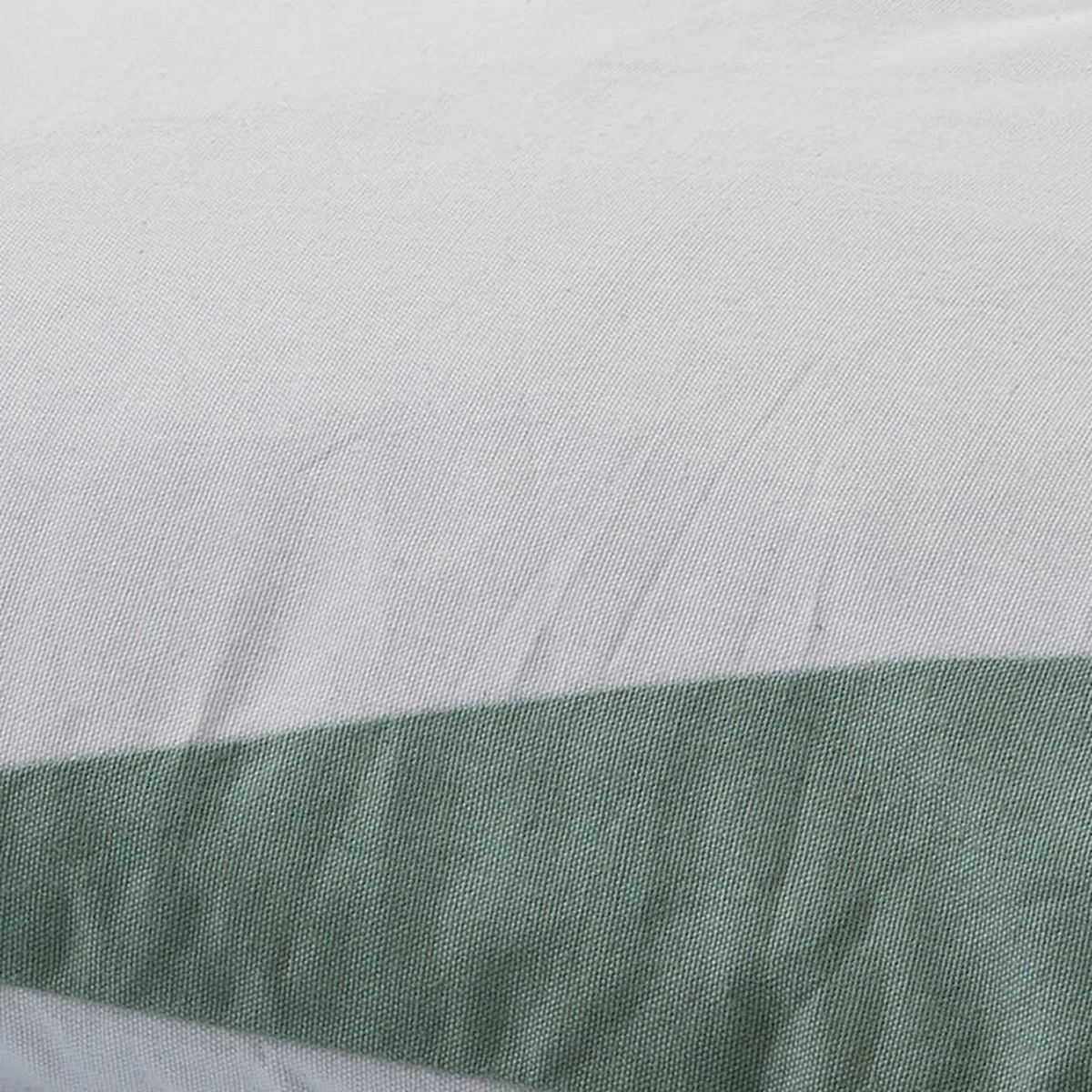 EFYT - Kussenhoes 40x60 Cm - Lichtgrijs - Wit - Groen - Met Rits 5 EFYT - Kussenhoes 40x60 Cm - Lichtgrijs - Wit - Groen - Met Rits - Afbeelding 3