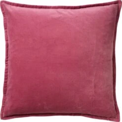 CAITH - Sierkussen Velvet 100% Katoen 50x50 Cm - Heather Rose - Roze - Inclusief Binnenvulling