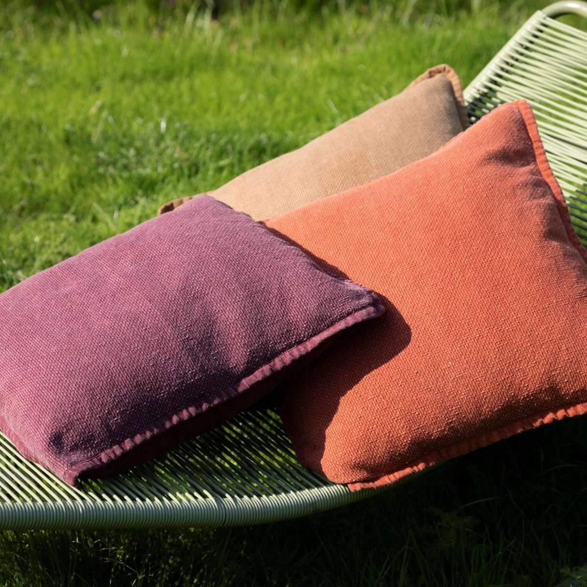 BOWIE - Kussenhoes Gewassen Katoen 45x45 Cm - Tobacco Brown - Bruin - Exclusief Binnenkussen 11 BOWIE - Kussenhoes Gewassen Katoen 45x45 Cm - Tobacco Brown - Bruin - Exclusief Binnenkussen - Afbeelding 9