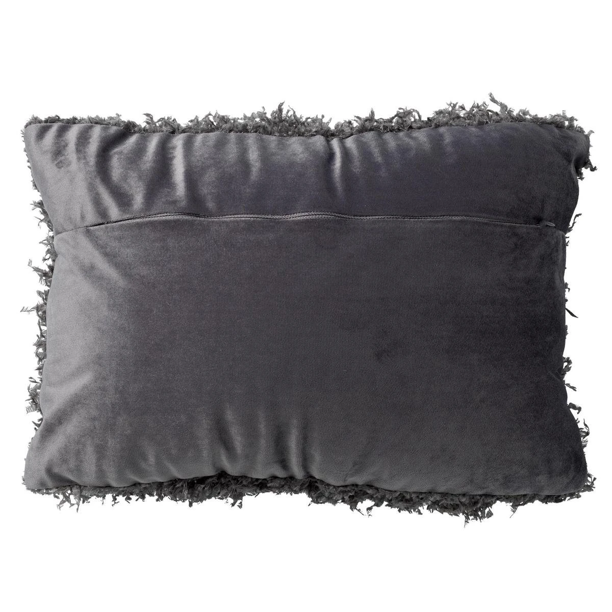 VEERA - Sierkussen Met Imitatiebont Charcoal Grey 30x50 Cm - Grijs - Inclusief Binnenvulling 4 VEERA - Sierkussen Met Imitatiebont Charcoal Grey 30x50 Cm - Grijs - Inclusief Binnenvulling - Afbeelding 2
