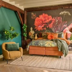 Dutch Decor - KAJA - Sierkussen Rond Velvet 40 Cm - Potters Clay - Oranje -Dutch Decor 1200x1200 924