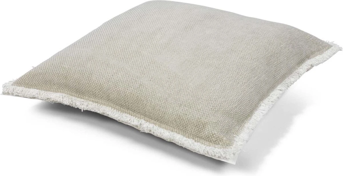 BURTO - Sierkussen Van Gewassen Katoen Pumice Stone 45x45 Cm - Beige - Inclusief Binnenvulling 6 BURTO - Sierkussen Van Gewassen Katoen Pumice Stone 45x45 Cm - Beige - Inclusief Binnenvulling - Afbeelding 4