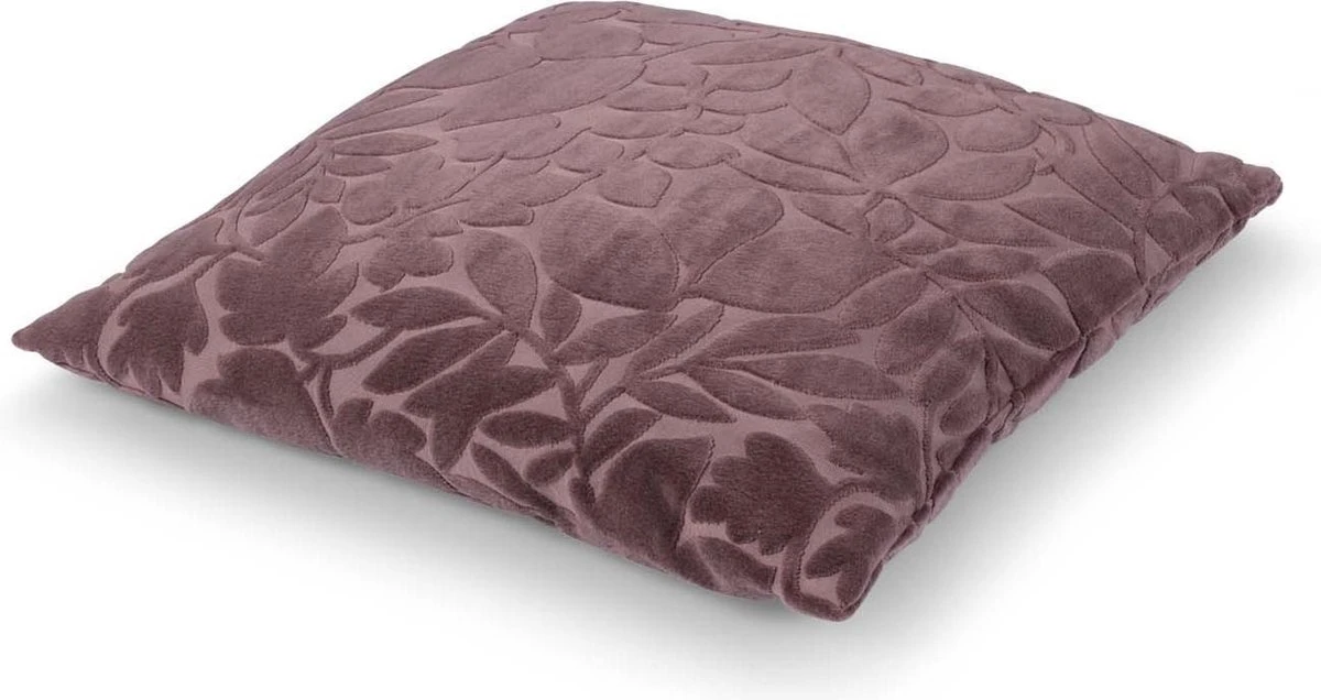 FRIDA - Sierkussen Pruim 45x45 Cm - Roze - Inclusief Binnenkussen 5 FRIDA - Sierkussen Pruim 45x45 Cm - Roze - Inclusief Binnenkussen - Afbeelding 3