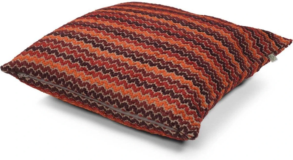 LENA - Sierkussen Geborduurd 45x45 Cm - Rood - Bordeaux - Oranje - Bruin - Retro - Inclusief Binnenvulling 5 LENA - Sierkussen Geborduurd 45x45 Cm - Rood - Bordeaux - Oranje - Bruin - Retro - Inclusief Binnenvulling - Afbeelding 3