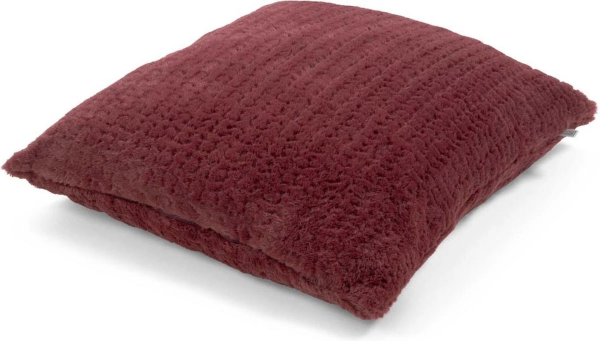 TIMY - Sierkussen Bordeaux 45x45 Cm - Rood - Inclusief Binnenkussen 5 TIMY - Sierkussen Bordeaux 45x45 Cm - Rood - Inclusief Binnenkussen - Afbeelding 3