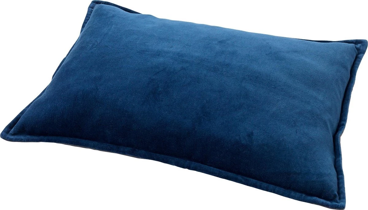 FAY - Sierkussen Velvet Insignia Blue 40x60 Cm - Blauw - Inclusief Binnenkussen 4 FAY - Sierkussen Velvet Insignia Blue 40x60 Cm - Blauw - Inclusief Binnenkussen - Afbeelding 2
