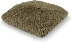 FLUFFY - Sierkussen Unikleur 45x45 Cm - Olijf - Groen - Inclusief Binnenvulling 12 FLUFFY - Sierkussen Unikleur 45x45 Cm - Olijf - Groen - Inclusief Binnenvulling -Dutch Decor 1200x713