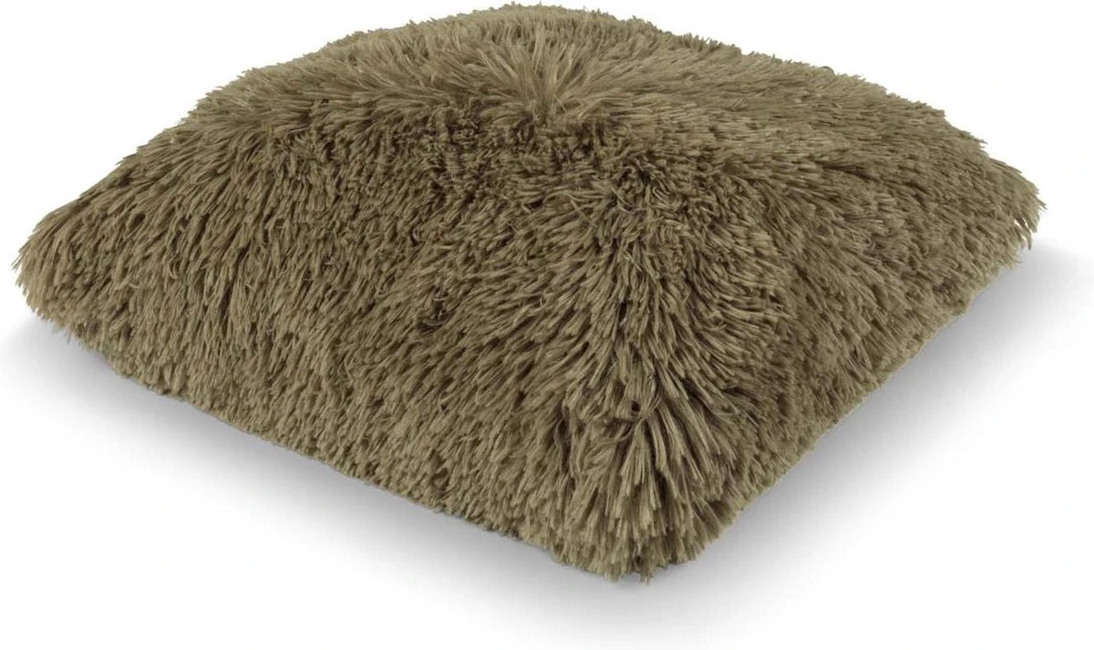 FLUFFY - Sierkussen Unikleur 45x45 Cm - Olijf - Groen - Inclusief Binnenvulling 5 FLUFFY - Sierkussen Unikleur 45x45 Cm - Olijf - Groen - Inclusief Binnenvulling - Afbeelding 3