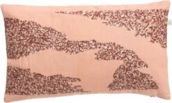WERNA - Kussenhoes 30x50 Cm - Mahonie / Roze - Pailetten - Met Rits