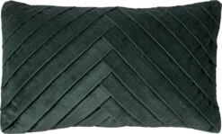 FEMM - Sierkussen Velvet 30x50 Cm - Mountain View - Donkergroen - Inclusief Binnenvulling
