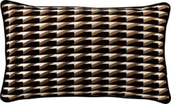 JAVIER - Kussenhoes 30x50 Cm Raven - Zwart - Exclusief Binnenkussen