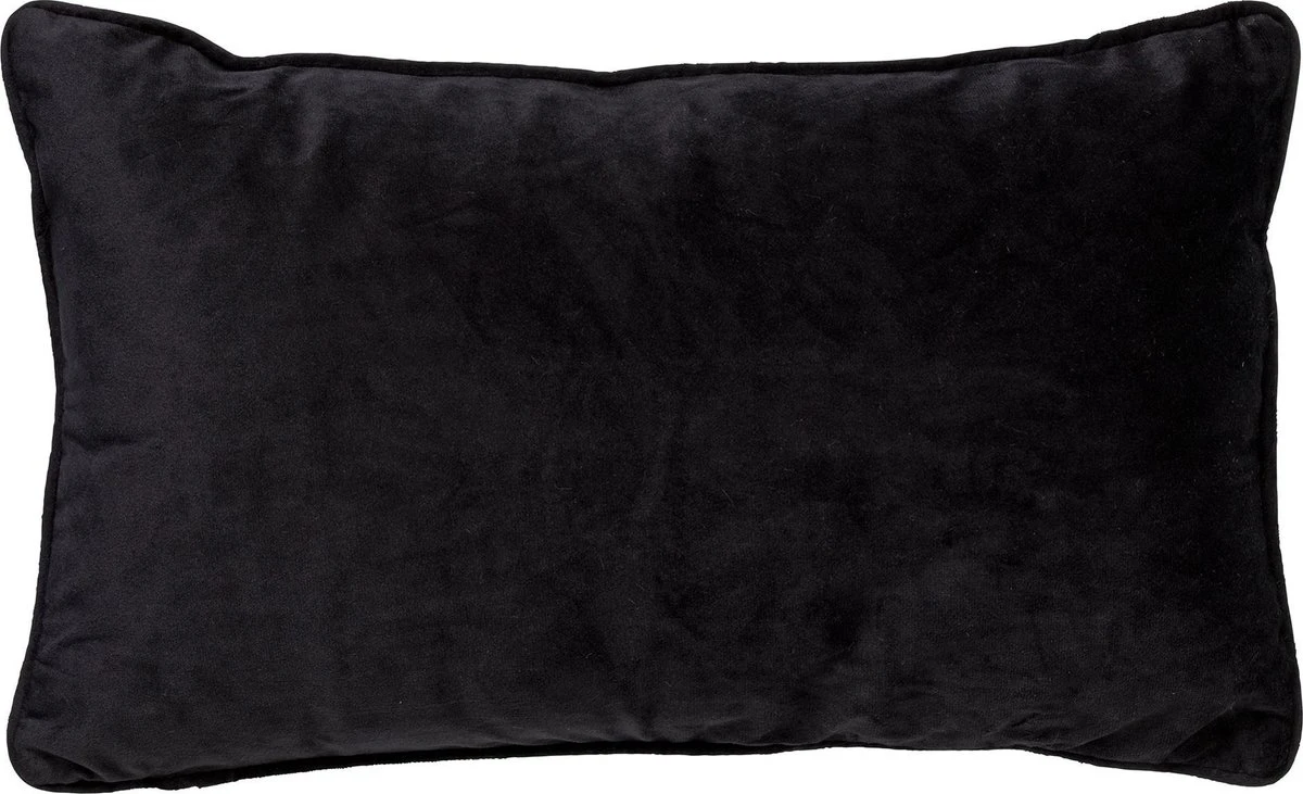 FINN - Kussenhoes Velvet 30x50 Cm - Raven - Zwart - Met Rits 8 FINN - Kussenhoes Velvet 30x50 Cm - Raven - Zwart - Met Rits - Afbeelding 6