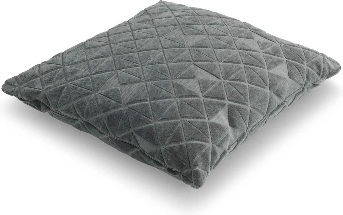 JACKY - Sierkussen Velvet Donkergrijs 45x45 Cm - Inclusief Binnenkussen 5 JACKY - Sierkussen Velvet Donkergrijs 45x45 Cm - Inclusief Binnenkussen - Afbeelding 3