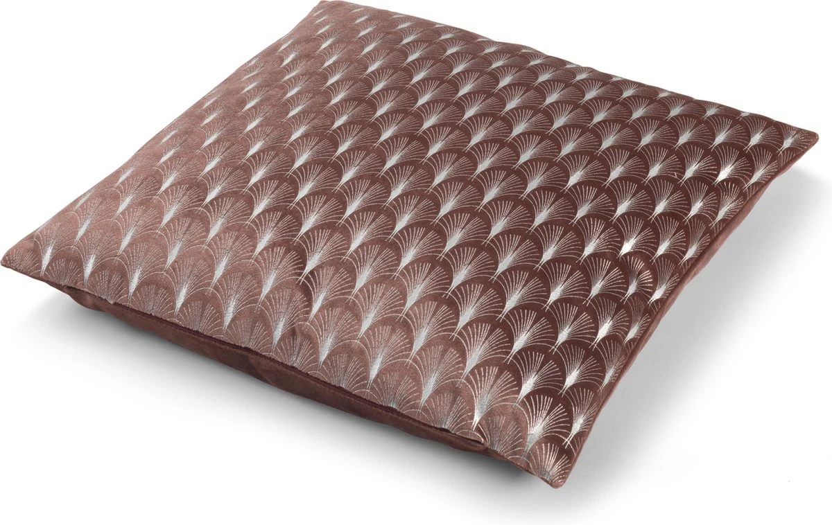 GONNY - Kussenhoes Velvet 45x45 Cm - Roze / Roest - Mermaid Dessin - Met Rits 6 GONNY - Kussenhoes Velvet 45x45 Cm - Roze / Roest - Mermaid Dessin - Met Rits - Afbeelding 4