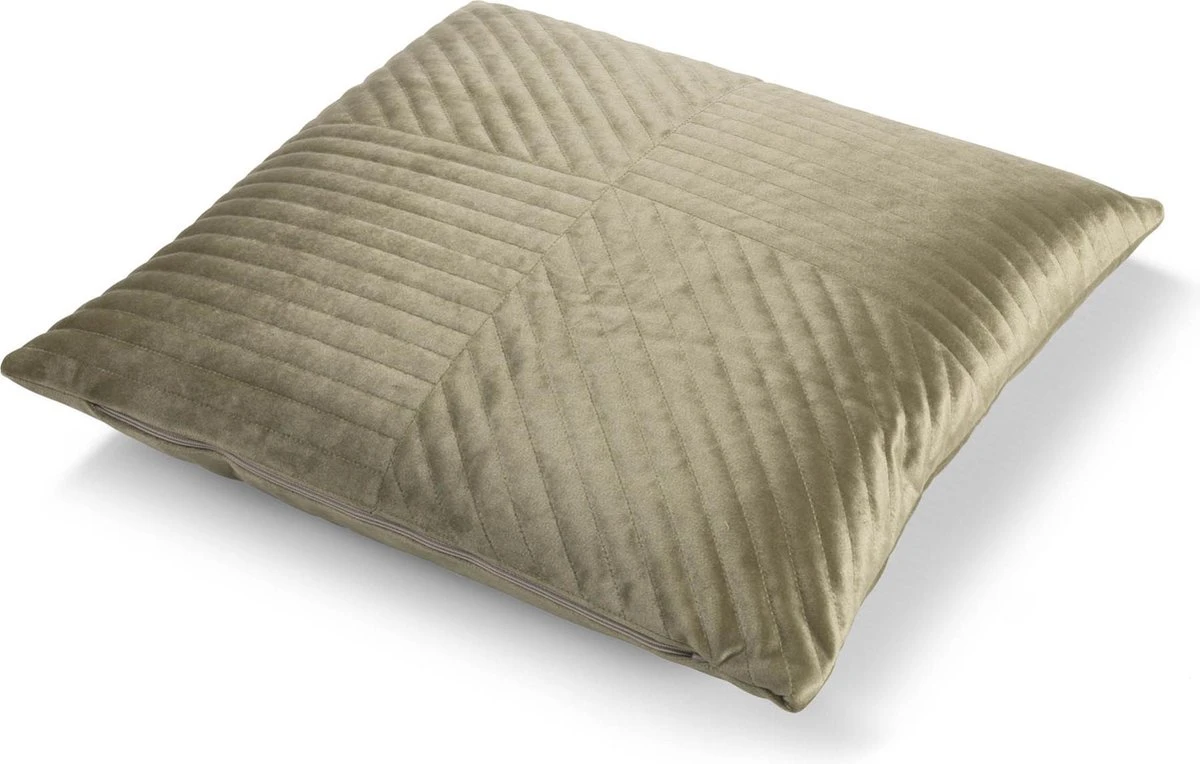 RUUD - Kussenhoes 45x45 Cm - Linde / Olijfgroen - Met Rits 5 RUUD - Kussenhoes 45x45 Cm - Linde / Olijfgroen - Met Rits - Afbeelding 3