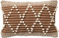 JULIEN - Kussenhoes Van Katoen 40x60 Cm Tobacco Brown - Bruin - Exclusief Binnenkussen