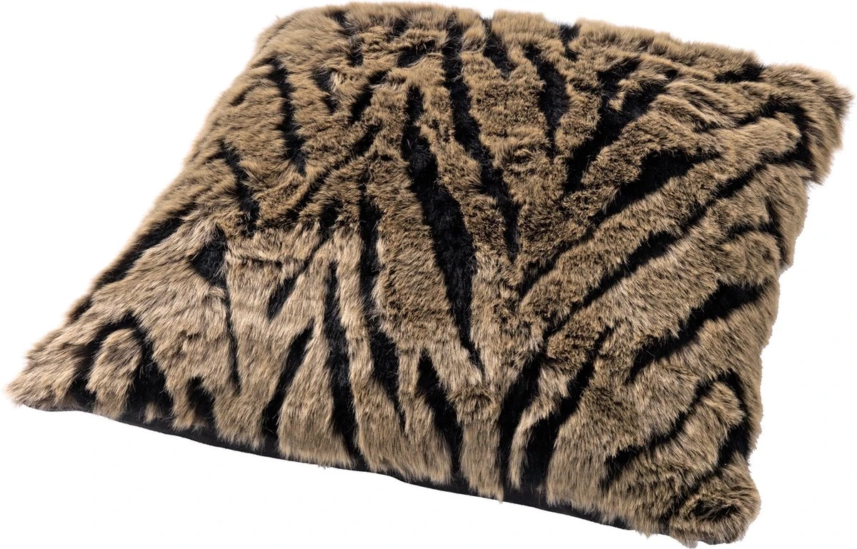 JAVAN - Kussenhoes Rocky Road 45x45 Cm - Bruin - Met Rits 5 JAVAN - Kussenhoes Rocky Road 45x45 Cm - Bruin - Met Rits - Afbeelding 3