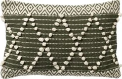 JULIEN - Kussenhoes Van Katoen 40x60 Cm Chive - Groen - Exclusief Binnenkussen