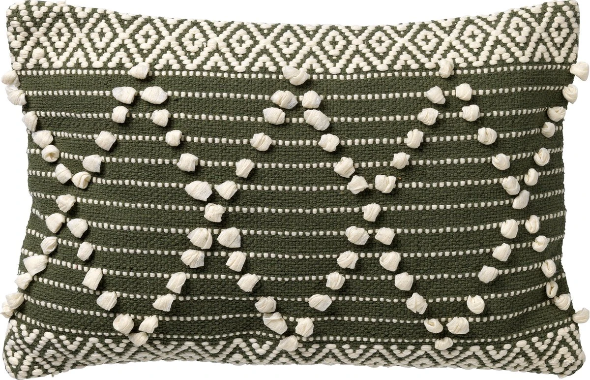 JULIEN - Kussenhoes Van Katoen 40x60 Cm Chive - Groen - Exclusief Binnenkussen 3 JULIEN - Kussenhoes Van Katoen 40x60 Cm Chive - Groen - Exclusief Binnenkussen