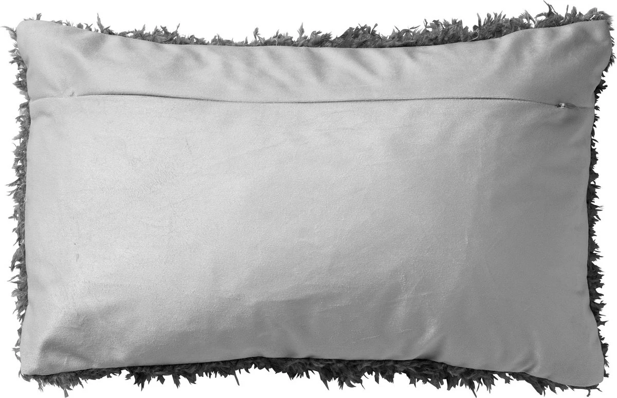 VEERA - Kussenhoes Met Imitatiebont Jadeite 30x50 Cm - Groen - Met Rits 4 VEERA - Kussenhoes Met Imitatiebont Jadeite 30x50 Cm - Groen - Met Rits - Afbeelding 2