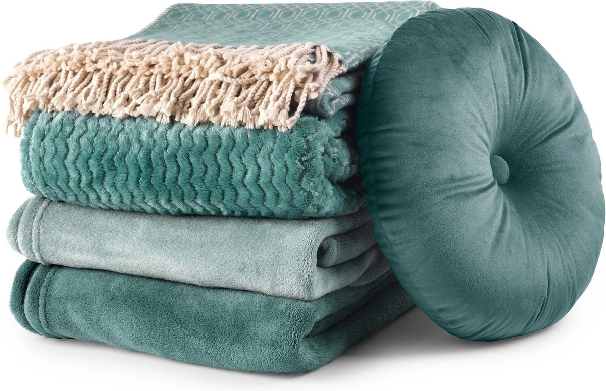 Dutch Decor - MARA - Plaid 150x200 Cm - Sagebrush Green - Groen - Effen - Zigzag Patroon - Superzacht - Deken 5 Dutch Decor - MARA - Plaid 150x200 Cm - Sagebrush Green - Groen - Effen - Zigzag Patroon - Superzacht - Deken - Afbeelding 3