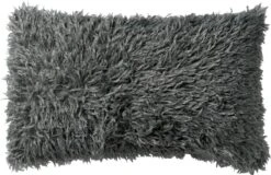 VEERA - Kussenhoes Met Imitatiebont Jadeite 30x50 Cm - Groen - Met Rits