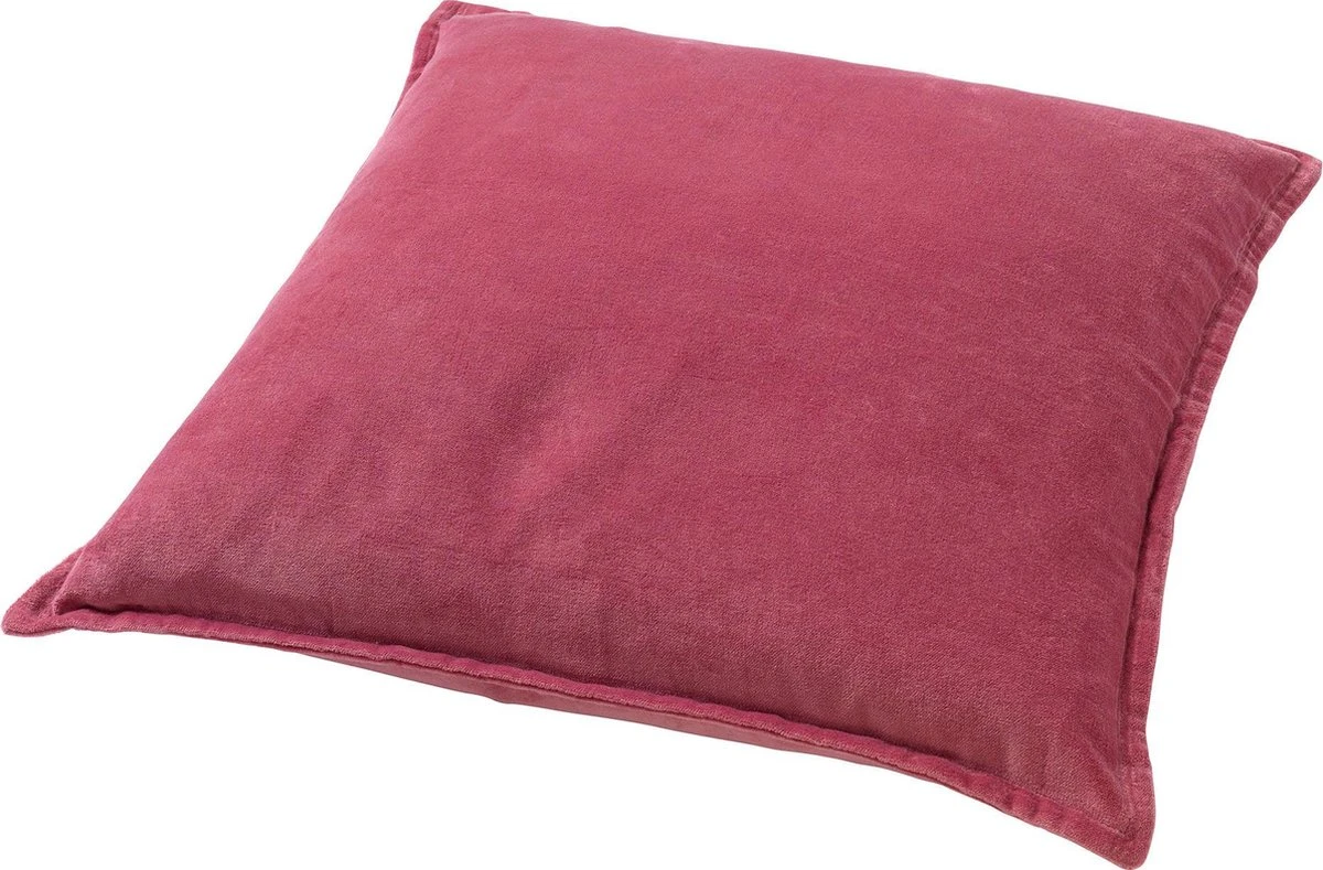 CAITH - Sierkussen Velvet 100% Katoen 50x50 Cm - Heather Rose - Roze - Inclusief Binnenvulling 4 CAITH - Sierkussen Velvet 100% Katoen 50x50 Cm - Heather Rose - Roze - Inclusief Binnenvulling - Afbeelding 2