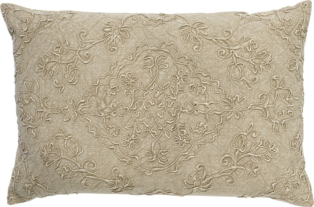 EVY - Kussenhoes Van Katoen Pumice Stone 40x60 Cm - Beige - Exclusief Binnenkussen 3 EVY - Kussenhoes Van Katoen Pumice Stone 40x60 Cm - Beige - Exclusief Binnenkussen