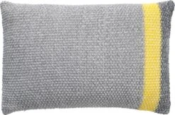 FRANCIS - Kussenhoes 40x60 Cm - Grijs - Geel - Streep - Exclusief Binnenkussen