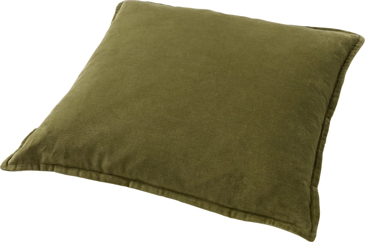 CAITH - Kussenhoes Velvet 100% Katoen 50x50 Cm - Calliste Green - Groen - Exclusief Binnenkussen 4 CAITH - Kussenhoes Velvet 100% Katoen 50x50 Cm - Calliste Green - Groen - Exclusief Binnenkussen - Afbeelding 2