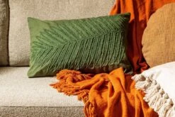 LENNY - Kussenhoes Van Katoen 40x60 Cm Chive - Groen - Exclusief Binnenkussen -Dutch Decor 1200x800 20