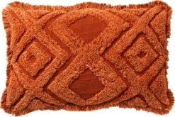 BOHO - Kussenhoes Van Katoen 40x60 Cm Potters Clay - Oranje - Exclusief Binnenkussen